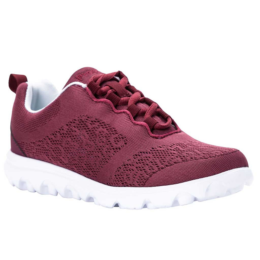 Propet TravelActiv Sneakers Womens 11 Wide Cranberry Walking Shoes